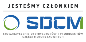 Jesteśmy Członkiem SDCM - Stowarzyszenie Dystrybutorów i Producentów Części Motoryzacyjnych